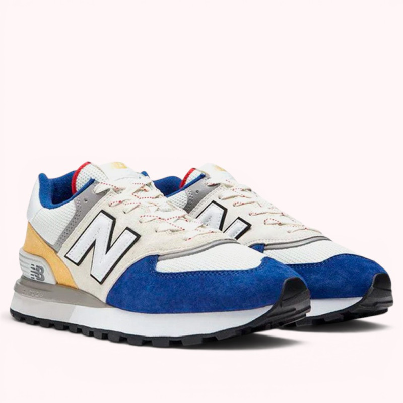 Кроссовки New Balance 574 Legacy White Blue Yellow