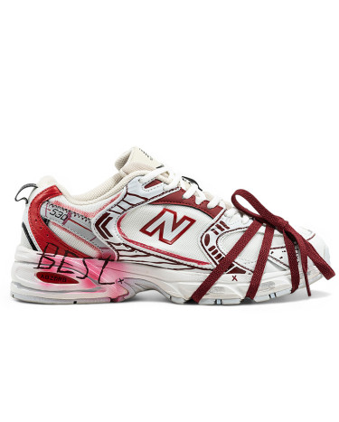 New Balance 530 Custom White Red
