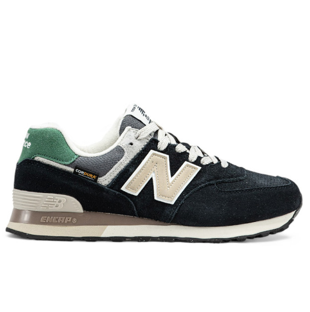 New Balance 574 Cordura Black Beige Green