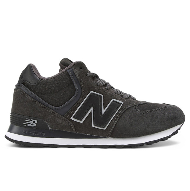 New Balance 574 High Gray Black White With FUR
