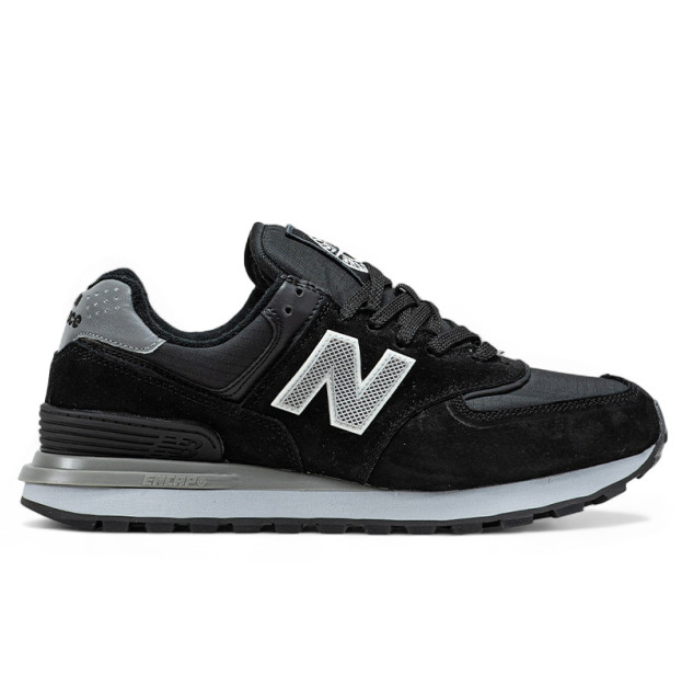 New Balance 574 x Stone Island Black Gray FUR