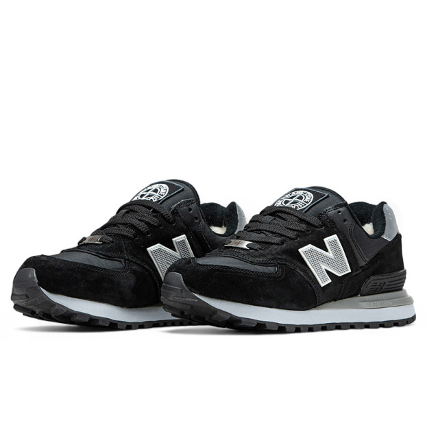 New Balance 574 x Stone Island Black Gray FUR
