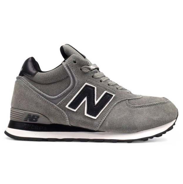New Balance 574 Mid Grey Black С МЕХОМ