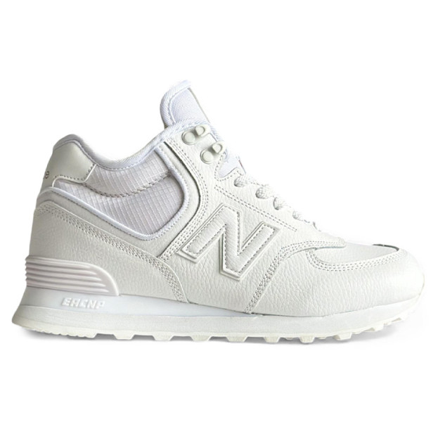 New Balance 574 Mid Crystal White with Fur
