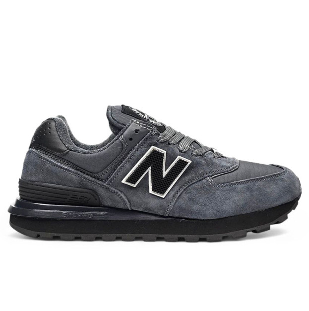 New Balance 574 Stone Island Gray Black WITH FUR
