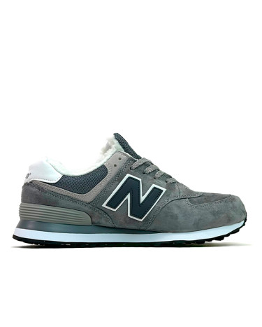 New Balance 574 Dark Grey Winter С МЕХОМ