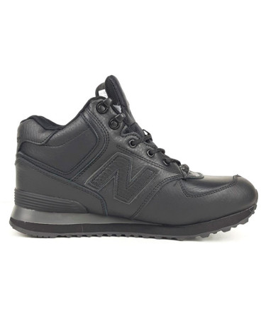 New Balance 574 Black Leather Winter С МЕХОМ