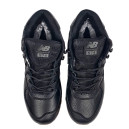 New Balance 574 High Leather Black White Gym Winter С МЕХОМ